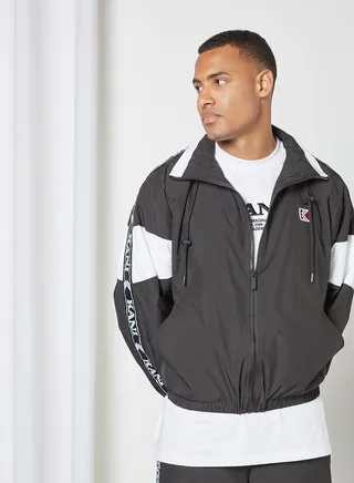 Logo Tape Track Jacket Black/White 