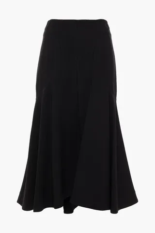 Mazille fluted crepe midi skirt