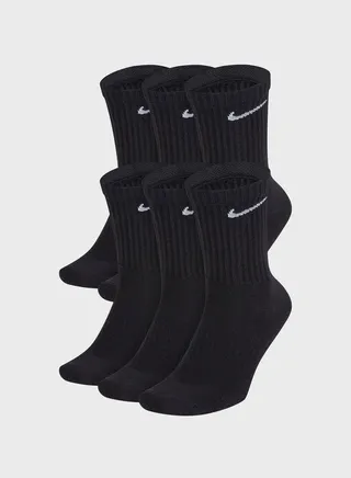 6 Pack Cushion Crew Socks