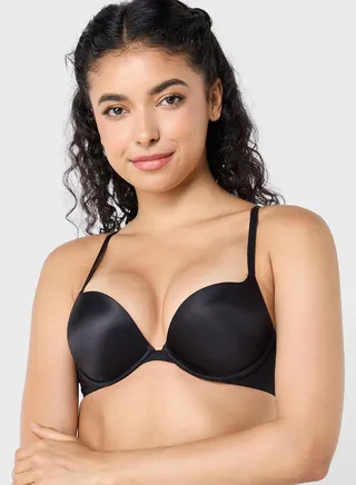 Plunge Neck Padded Bra 