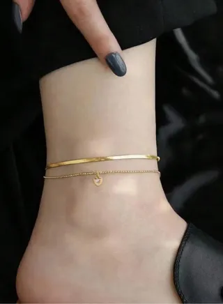 Trendy Gold Stainless Steel Anklet For Women 