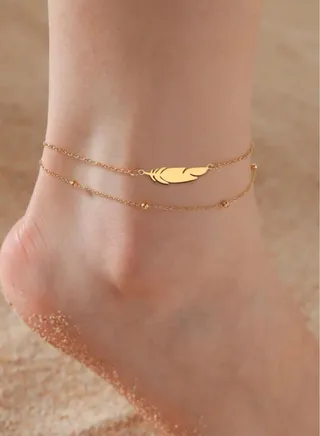 Stainless Steel Gold Plated Anklet 