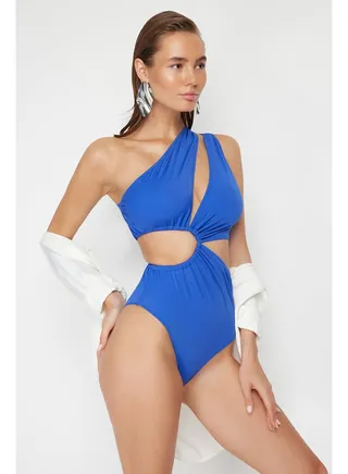 Saxe One Shoulder Tunnel Swimsuit TBESS23MA00206 