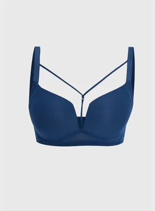 Strappy Plunge Neck Bra 