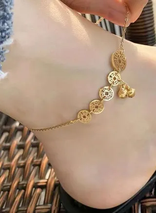 Stainless Steel 18k Gold Plated Anklet 