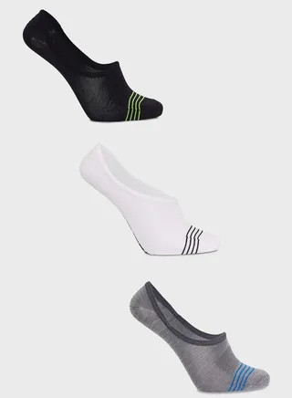 3 Pack No Show Socks 