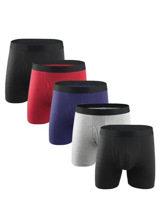 5PCS Men Breathable Underwear Brief Boxers Sets 