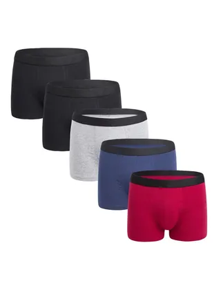 5PCS Men Breathable Underwear Brief Boxers Sets 