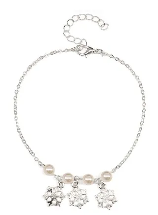 Chain Pearl Snow Bead Anklet 