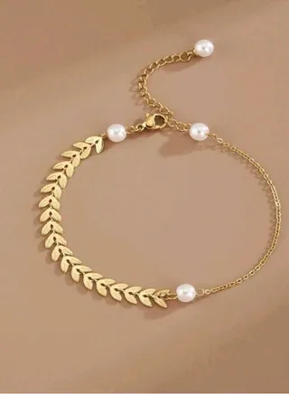 Trendy Stainless Steel Gold Plated Anklet For Women 