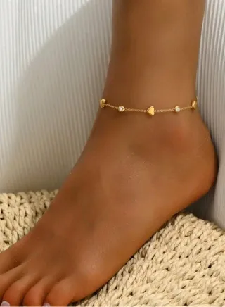 Trendy Stainless Steel Gold Plated Anklet For Women 