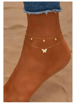 Trendy Stainless Steel Gold Plated Anklet For Women 
