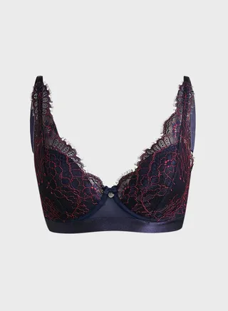 High Apex Cross Dye Lace Plunge Bra 