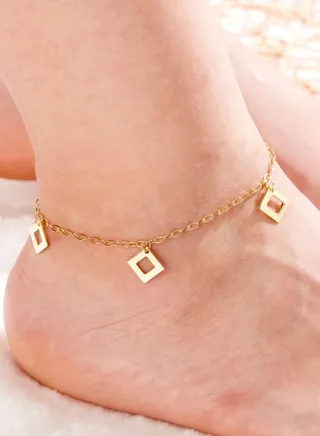 18k Gold Plated Stainless Steel Anklet 