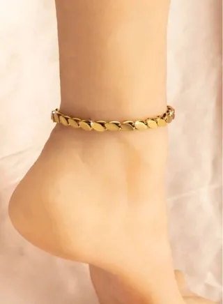 Trendy Stainless Steel Gold Plated Anklet For Women 