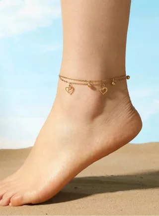 Trendy Stainless Steel Gold Plated Anklet For Women 