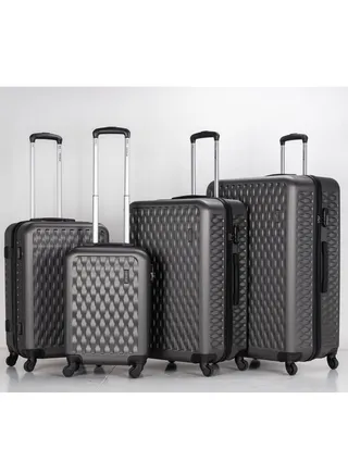 4-Piece Hardside Spinner With Number Lock Luggage Trolley Set 20,24,28,32 Inches 