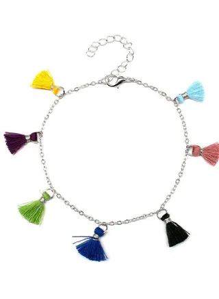 Casual Women Tassel Pendant Anklet 