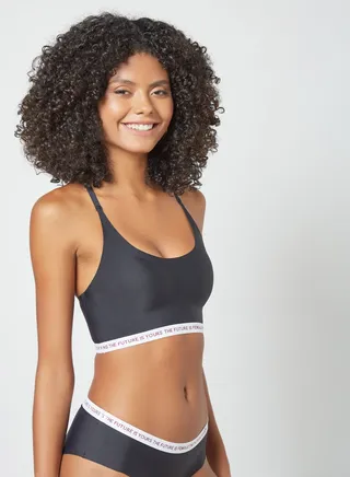 Light Padded Bralette Black 