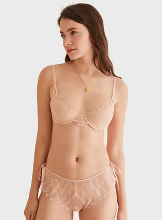 Lace Detail Push Up Bra