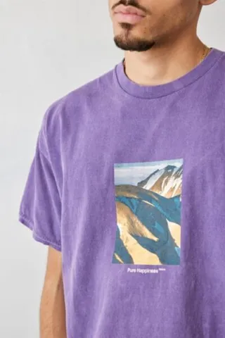 UO Plum Photographic Landscape Tee