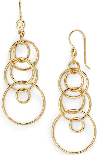 Classico Mini Jet Set 18K Gold Earrings