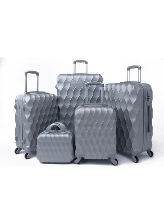 Limra Luggage Trolley Bags set of 5 Pcs ,silver 
