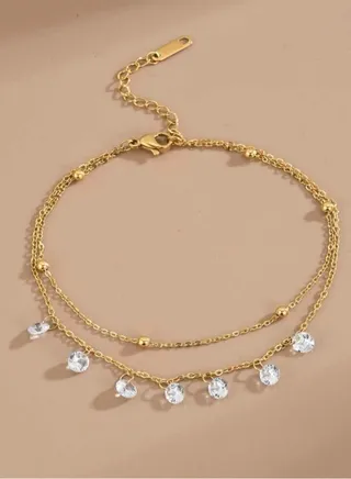 18k Gold Plated Stainless Steel Anklet 