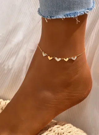 Stainless Steel Gold Plated Anklet 
