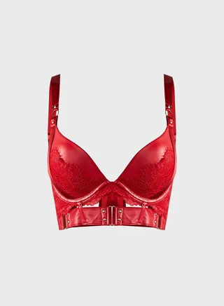 Cut Out Plunge Neck Bra 