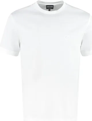 Giorgio Armani Logo Embroidered Crewneck T-Shirt