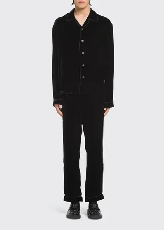 Men's Velvet Pajama Shirt