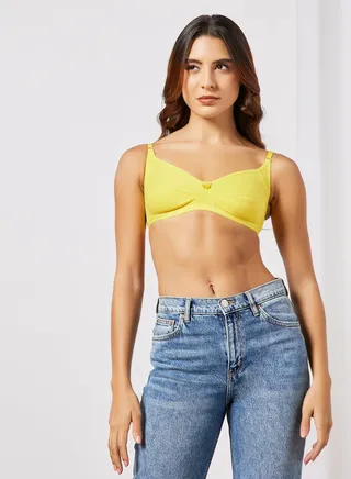 Casual Push-Up Bra Yellow 