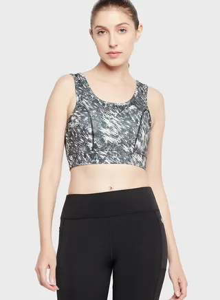 Printed Sports Bra 