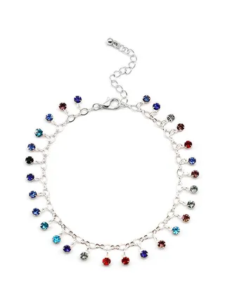 Alloy Ladylike Rhinestone Anklet Chain 