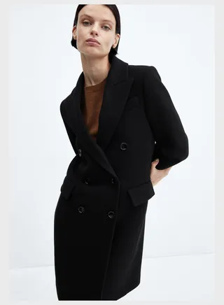 Pocket Detail Long Line Coat 