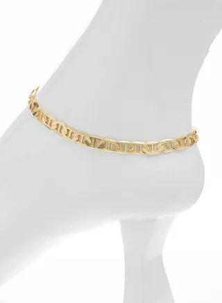 Interlocking chain anklet 
