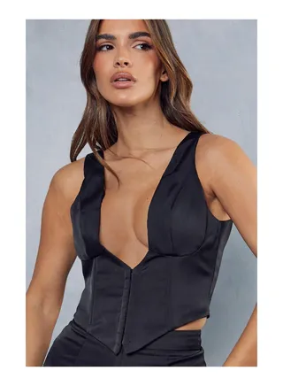 Premium Satin Boned Waistcoat 