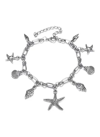 Boho Shell Starfish Charm Anklet 