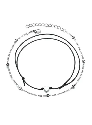 2-Piece Alloy Vogue Anklet Chain 
