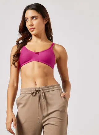 Casual Push-Up Bra Dark Pink 