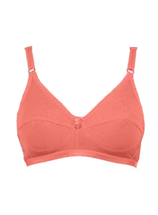 Summer Textured Combed Bra Coral 