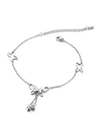 Anklet with an elegant silver design 