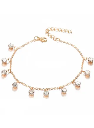 Anklets with Dangling Crystals 