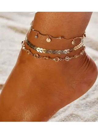 Fashion Multi layered Chain Anklet 