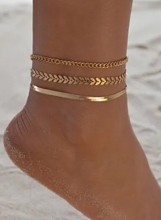 Fashion Multi layered Chain Anklet 
