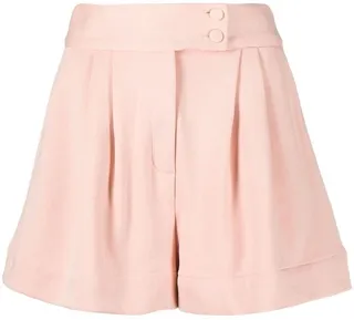High-Waisted Straight-Leg Shorts