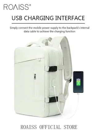 Carry-On Luggage Backpack Unisex Backpack with External Charging Interface, Wet and Dry Separation, Large Capacity Scientific Compartmentalized Backpack, Travel Backpack, Short-Distance Luggage Bag 