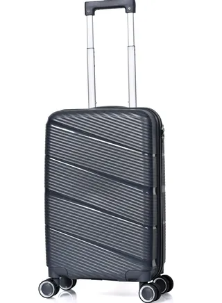 Morano Luggage 20 Inch Carry-On Luggage with Four Spinning Wheels Made of PP Material Durable Suitcase Designed with Safety Lock (Dark Grey) 
