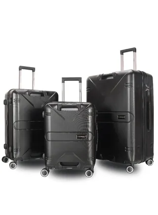 Trolley Luggage Set of 3 PCS TPC Hard Side Spinner Wheels with TSA Lock 
